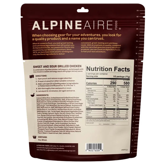 AlpineAire Sweet and Sour Grilled Chicken-Food - Backpacking-Appalachian Outfitters