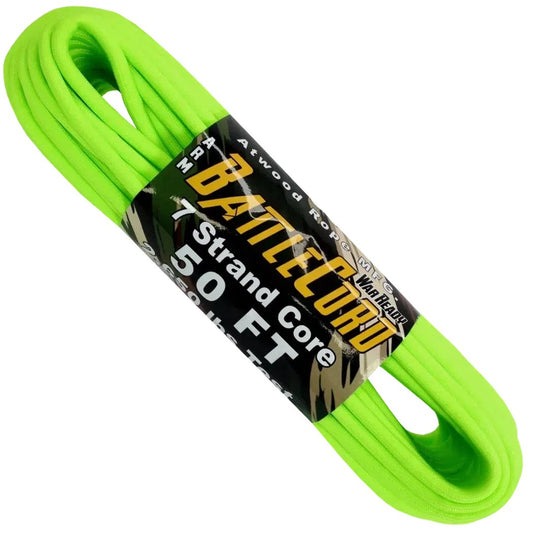 Atwood Rope Battle Cord - 2,650 LB - 5.6MM X 50 FT-Camping - Accessories - Rope and Cordage-Neon Green-Appalachian Outfitters