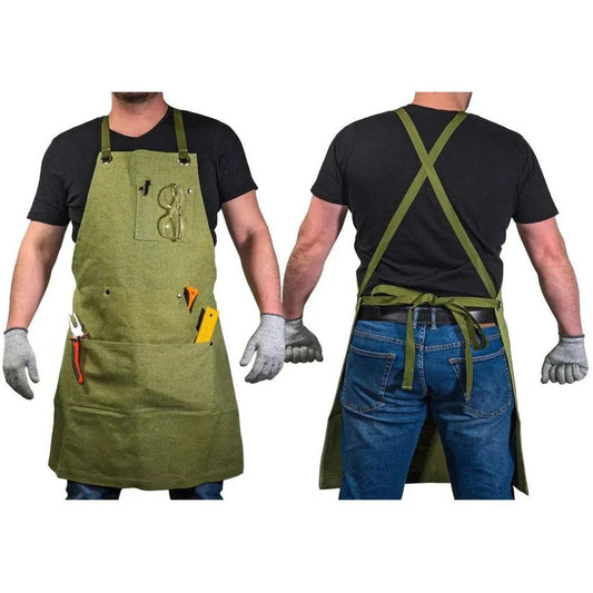 Beavercraft Adjustable Green Canvas Work Apron-Camping - Accessories-Appalachian Outfitters