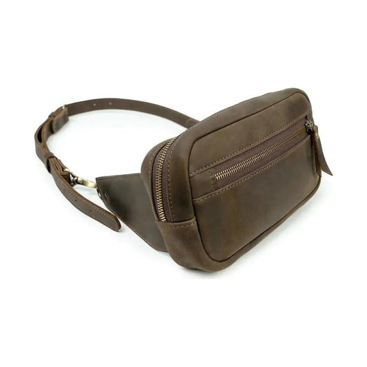 Beavercraft Quest - Leather Waist Bag Fanny Pack Bum Bag for Men and Women-Accessories - Bags-Chocolate-Appalachian Outfitters
