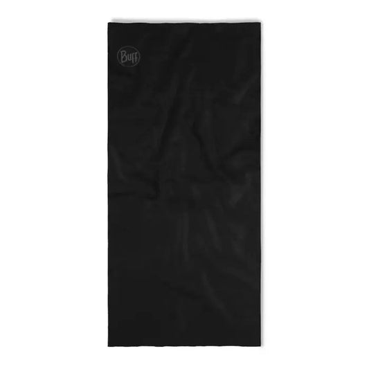 A black Buff Original EcoStretch - Solid bandana laid flat against a white background.