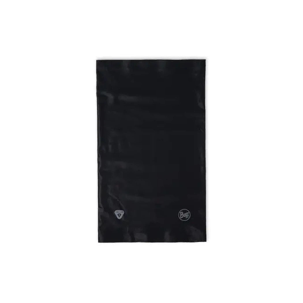 A black Buff Thermonet Youth bandana shown against a white background with the brand logo visible.
