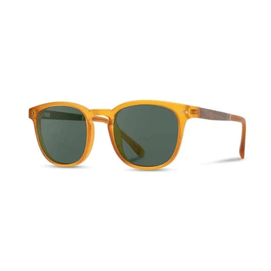 Camp Eyewear Topo-Accessories - Eyewear - Sunglasses-Matte Orange // Walnut-Basic Polarized G15-Appalachian Outfitters