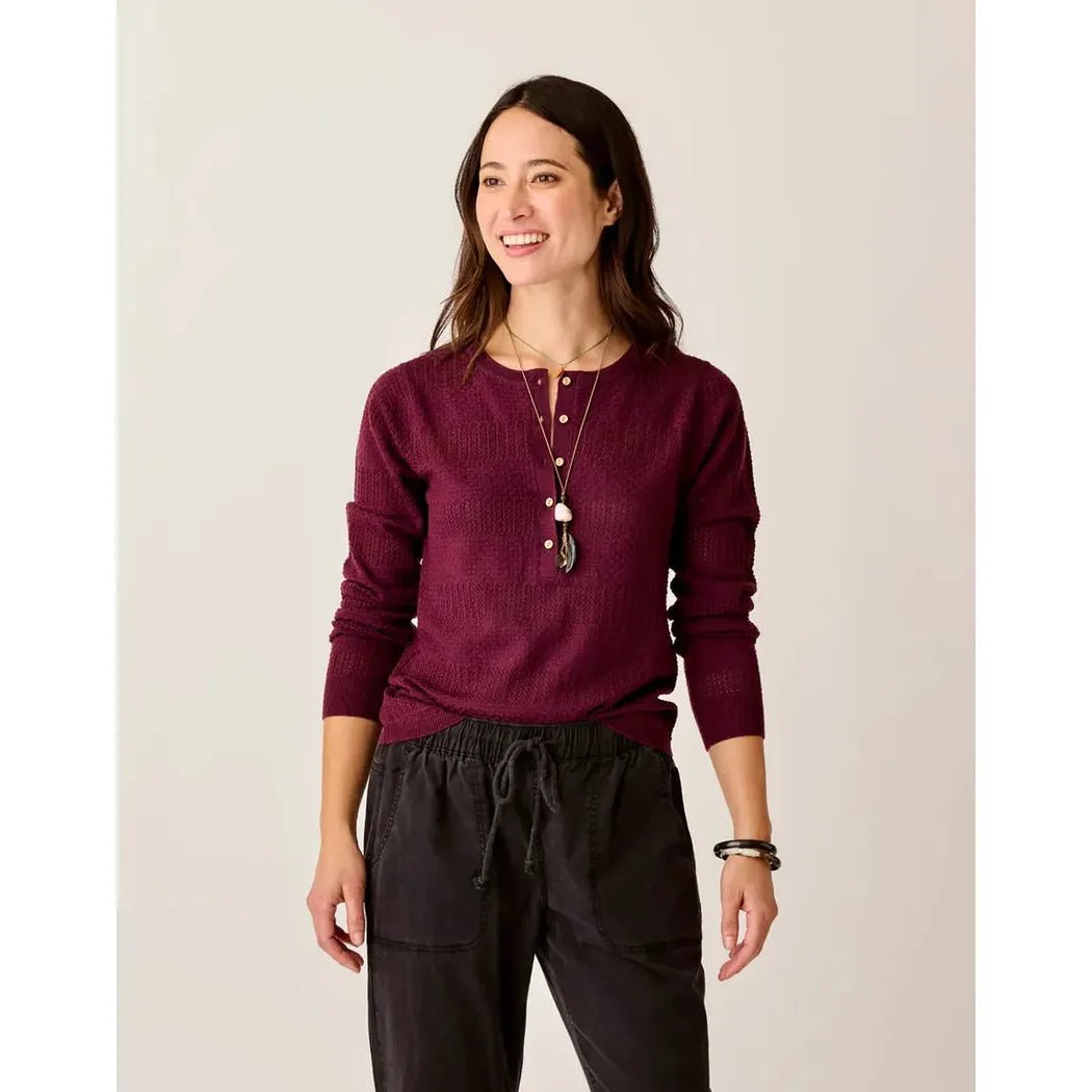 Carve Designs Women's Amara Pointelle Sweater-Women's - Clothing - Tops-Nirvana-M-Appalachian Outfitters