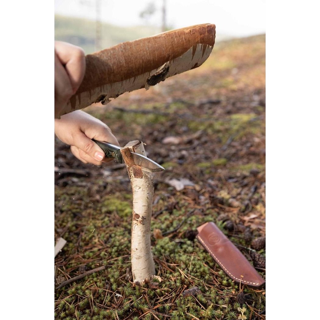 Casstrom No 8 Swedish Forest Knife Green Micarta with Firesteel-Camping - Accessories - Knives-Appalachian Outfitters