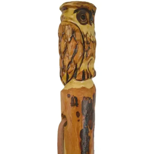 Creation Carvings Walking Stick with Owl Carving-Camping - Trekking Poles - Walking Sticks-Appalachian Outfitters