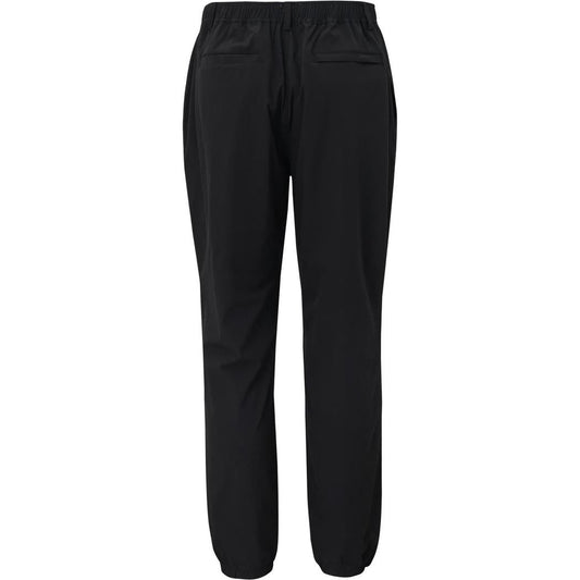 Back view of the Cuyahoga Valley Clothing Company Men's Ripstop Jogger 2.0 in Black, showing the elastic waistband and straight leg fit against a white background.