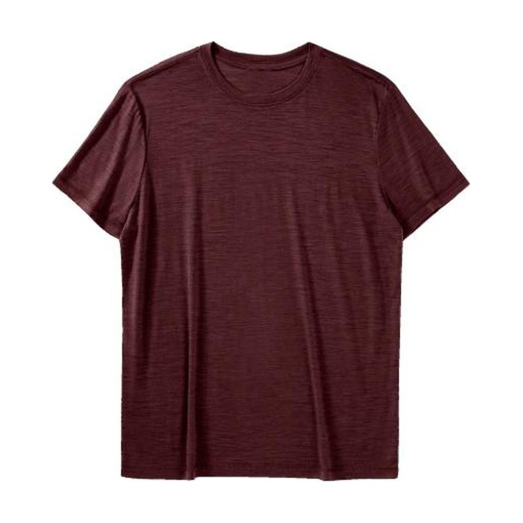 A front view of the Cuyahoga Valley Clothing Company Women's Merino Short Sleeve in Asphalt against a white background.