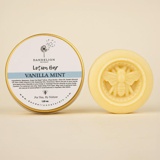 Dandelion Naturals Vanilla Mint Tallow Lotion Bar-Camping - First Aid - Skin Care-Appalachian Outfitters