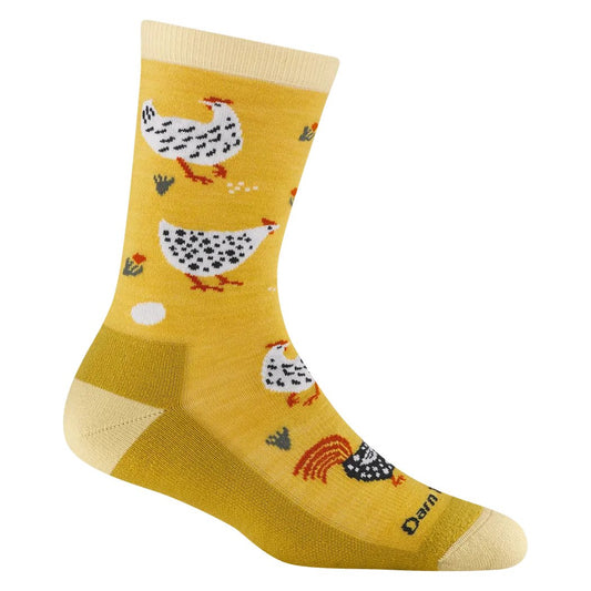 Darn Tough Women's Mother Clucker Crew Lightweight Lifestyle Sock-Accessories - Socks - Men's-Sunny-M-Appalachian Outfitters