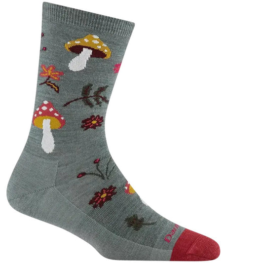 Darn Tough Women's Shroom Bloom Crew Lightweight Lifestyle Socks-Accessories - Socks - Women's-Seafaom-S-Appalachian Outfitters