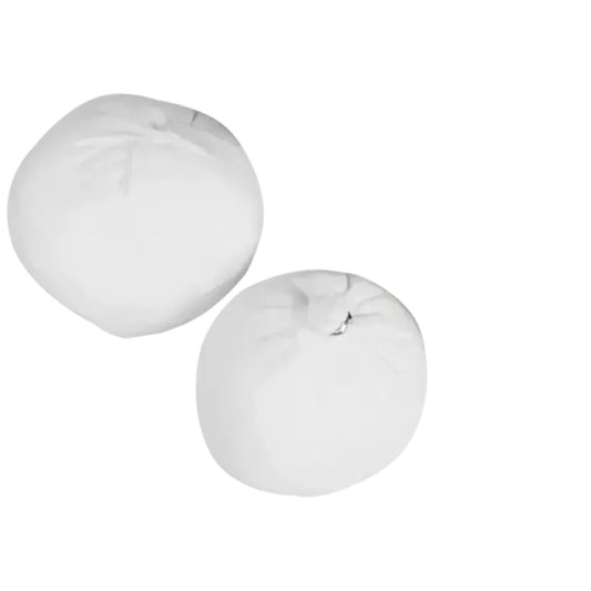 Two white Edelrid Skye Climbing Packages are shown from a top-down angle on a plain white background.