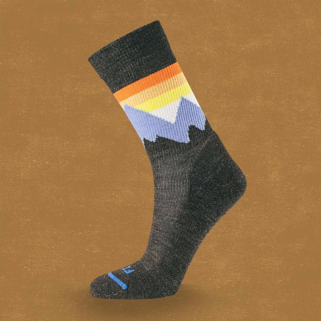 FITS Light Cushion Hike Crew - Mountain Top-Accessories - Socks - Unisex-Chestnut-M-Appalachian Outfitters