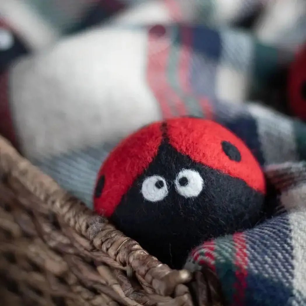 Friendsheep Ladybug Trio Eco Wool Dryer Balls-Accessories - Novelty-Appalachian Outfitters