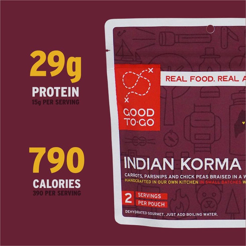Good To-Go Indian Vegetable Korma - Double Serving-Food - Backpacking-Appalachian Outfitters