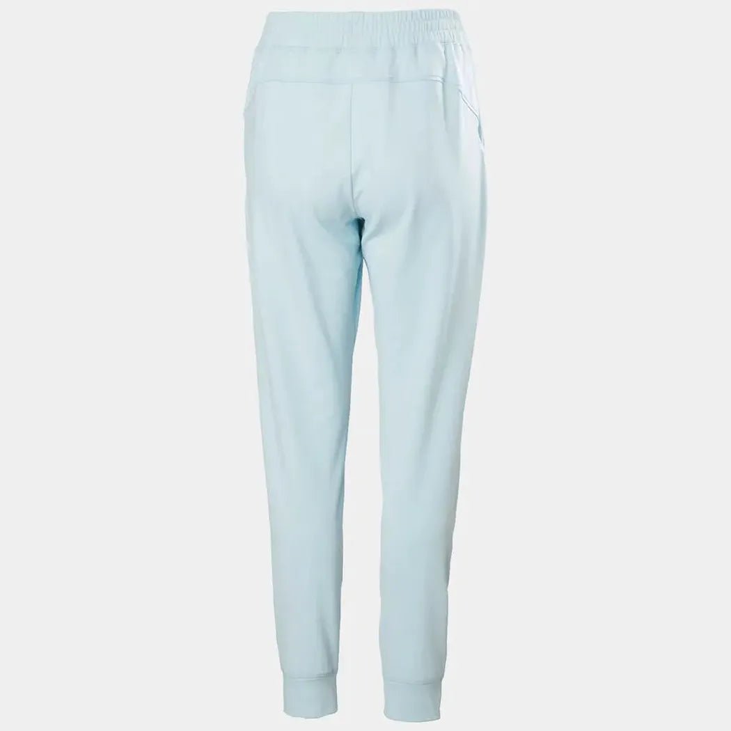 Back view of the Helly Hansen Women's Versalite Fleece Pant in Barely Blue against a white background.