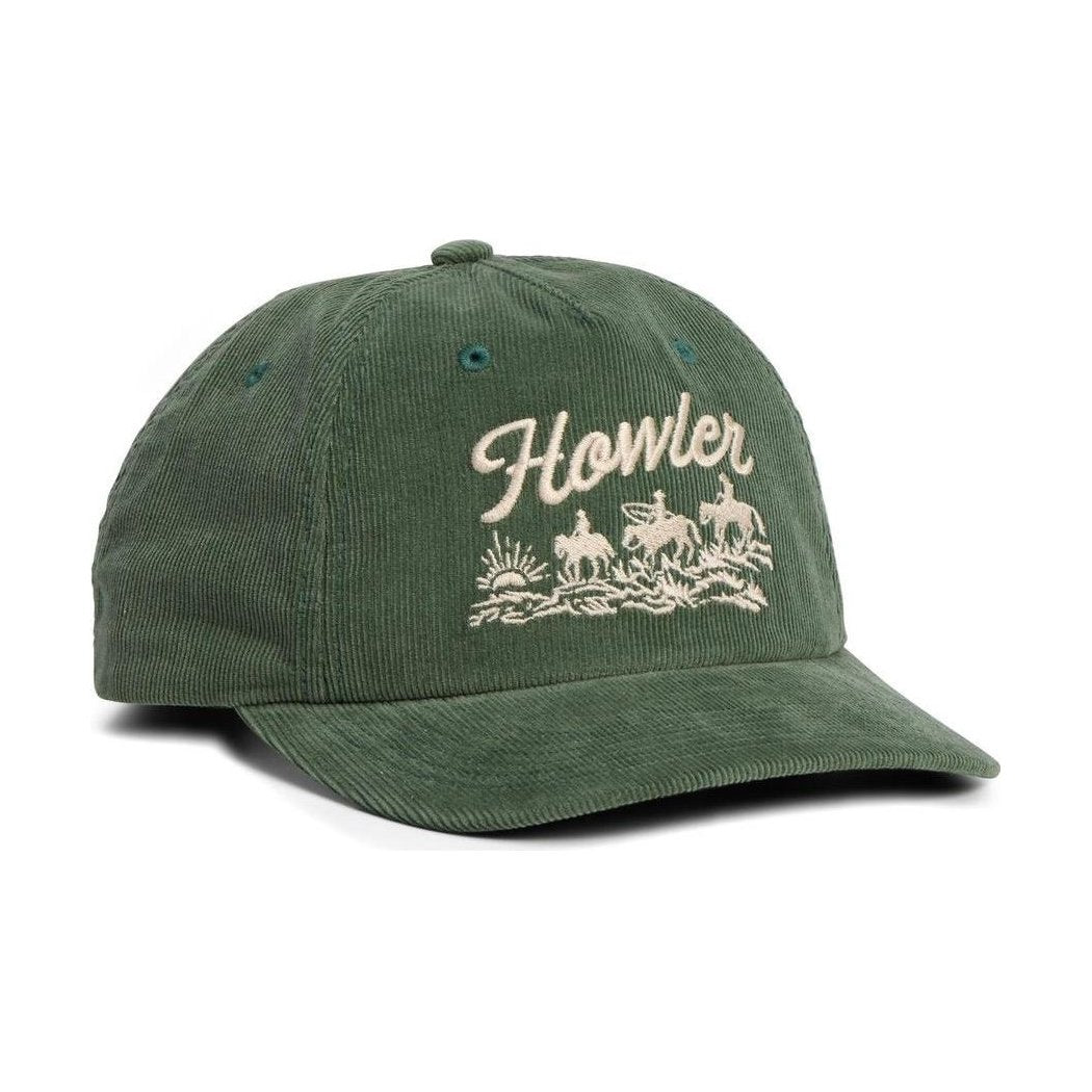 A front view of the Howler Brothers Standard Hat in El Sol Brown with a white background.