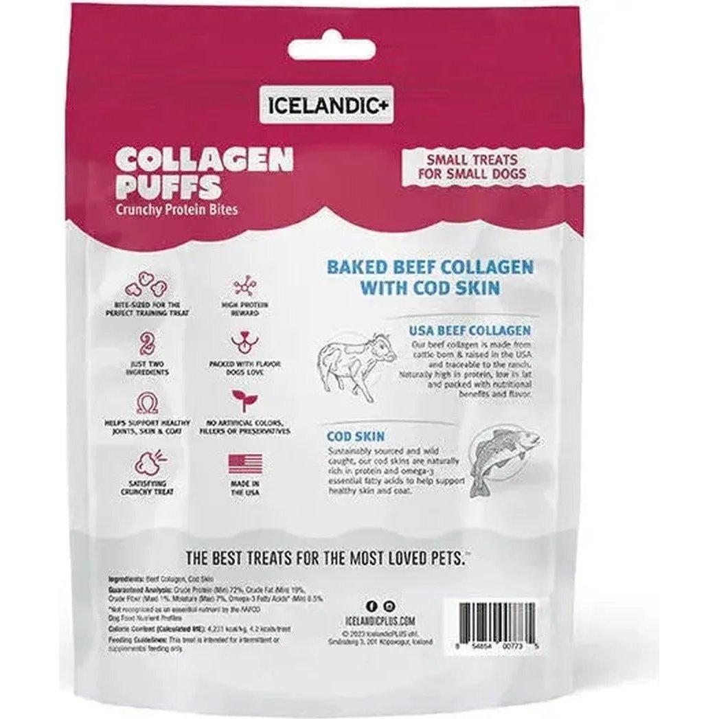 Icelandic+ Beef Collagen Puffs with Cod Skin Treats for Small Dogs - 1.3oz-Pets - Treats-Appalachian Outfitters
