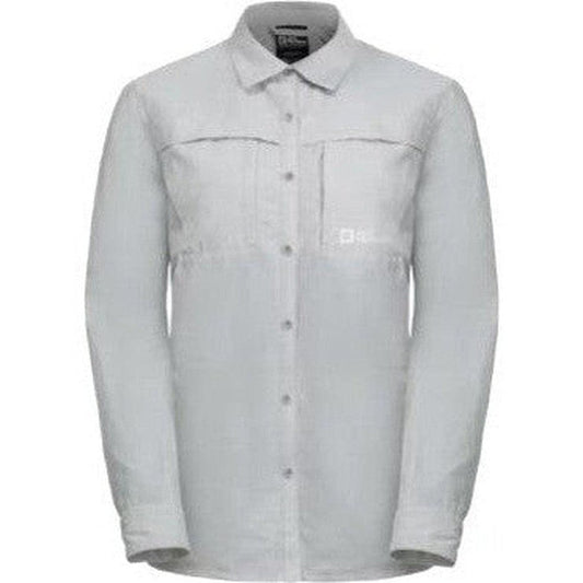 Jack Wolfskin Women's Barrier Long Sleeve Shirt-Women's - Clothing - Tops-Cool Grey-S-Appalachian Outfitters