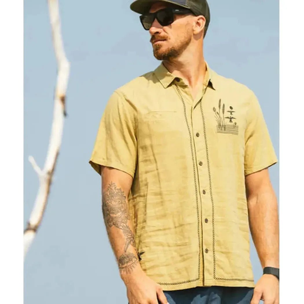 Jetty Men's Marshall Embroidered Linen Shirt-Men's - Clothing - Tops-Appalachian Outfitters