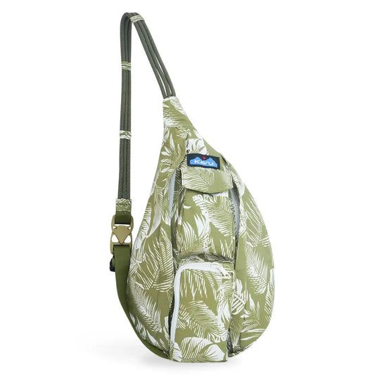 Side view of the Kavu Mini Slingback in Black showing the adjustable strap and front pocket against a white background.