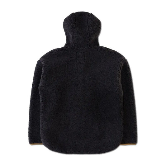 Back view of the Kavu Women's Roselake in Coffee showing the hood and a small tag on the back against a white background.