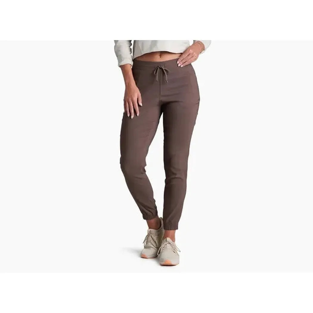 A front view of the Kuhl Women's Haven Joggr in Black on a model against a white background.