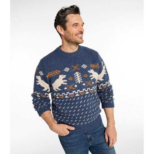 L.L.Bean Men's Bean's Classic Ragg Wool Crewneck Sweater-Men's - Clothing - Tops-Appalachian Outfitters
