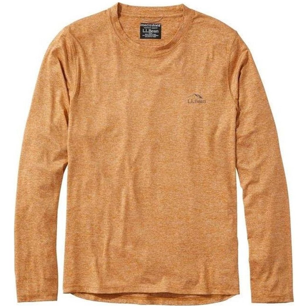 L.L.Bean Men's Insect Shield Pro Knit Crew-Men's - Clothing - Tops-Dark Amber-M-Appalachian Outfitters
