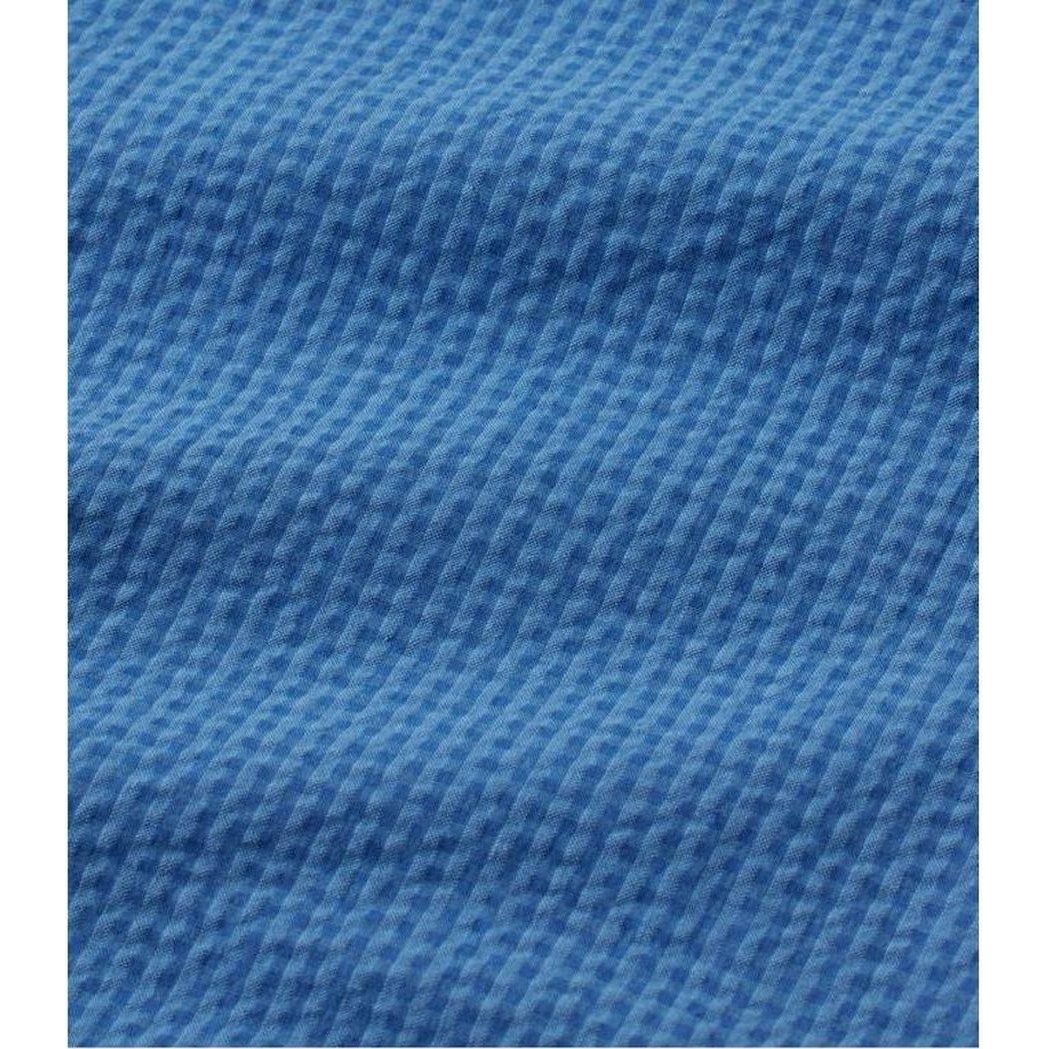 L.L.Bean Men's Organic Seersucker Shirt Short Sleeve Slightly Fitted Plaid-Men's - Clothing - Tops-Appalachian Outfitters