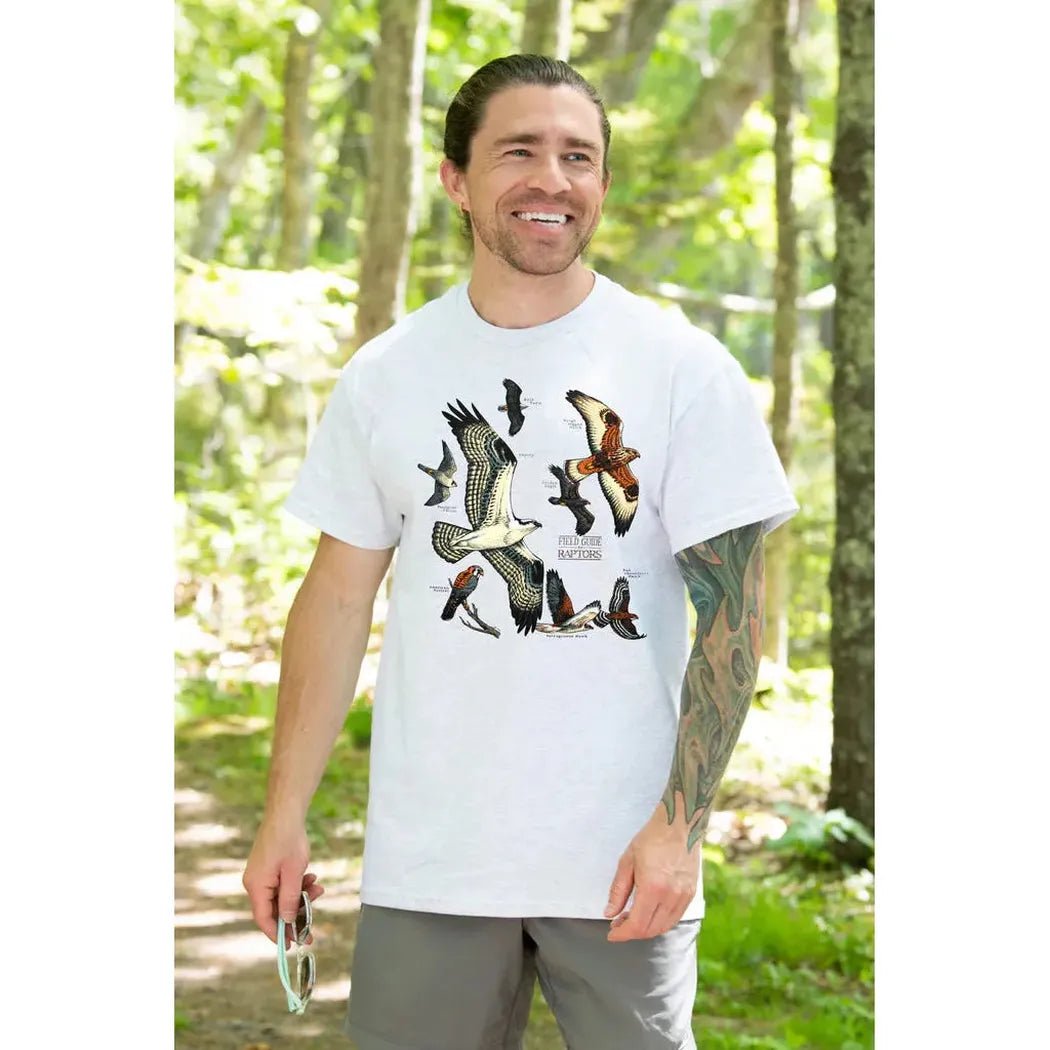 Liberty Graphics Field Guide To Raptors Short Sleeve T-Unisex - Clothing - Tops-Appalachian Outfitters