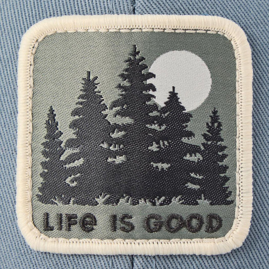 Life is Good Adult Unisex Moonlight Treescape Trucker-Accessories - Hats - Unisex-Appalachian Outfitters