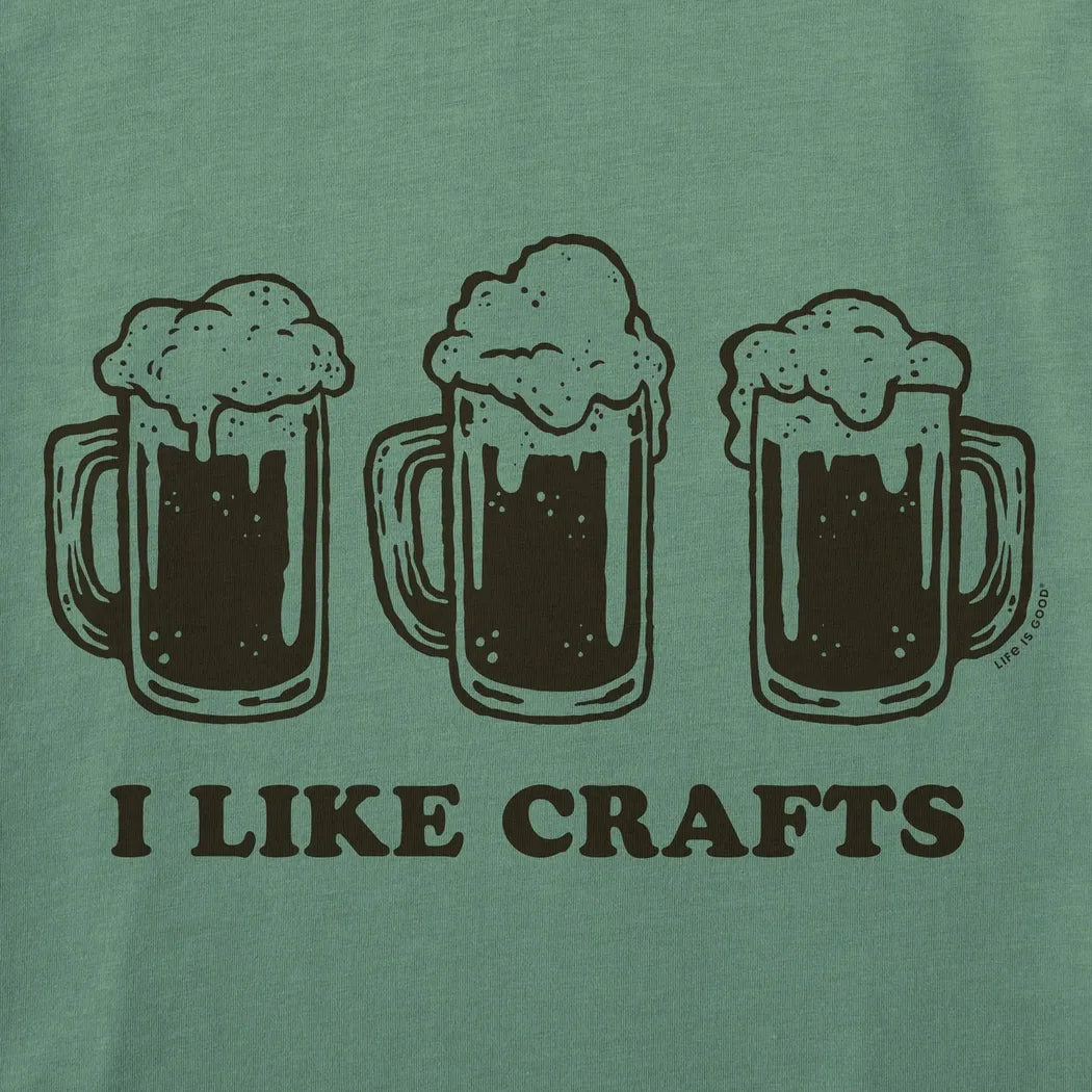Life is Good Men's I Like Crafts Beers Shortsleeve Crusher-Men's - Clothing - Tops-Appalachian Outfitters