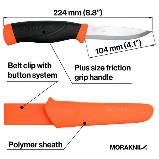 Morakniv Companion HD - Carbon-Camping - Accessories - Knives-Appalachian Outfitters