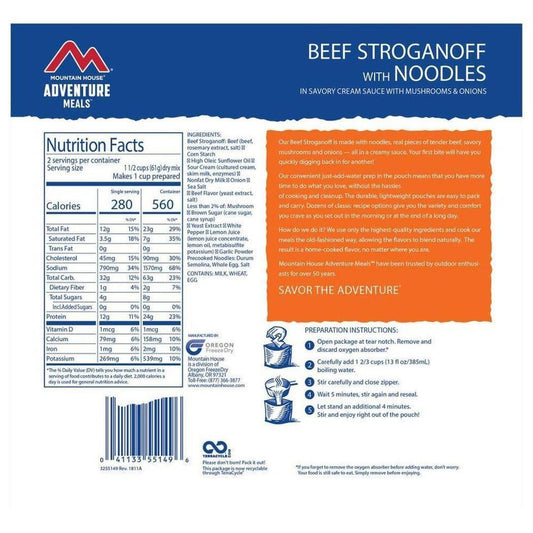 Mountain House Beef Stroganoff-Food - Backpacking-Appalachian Outfitters