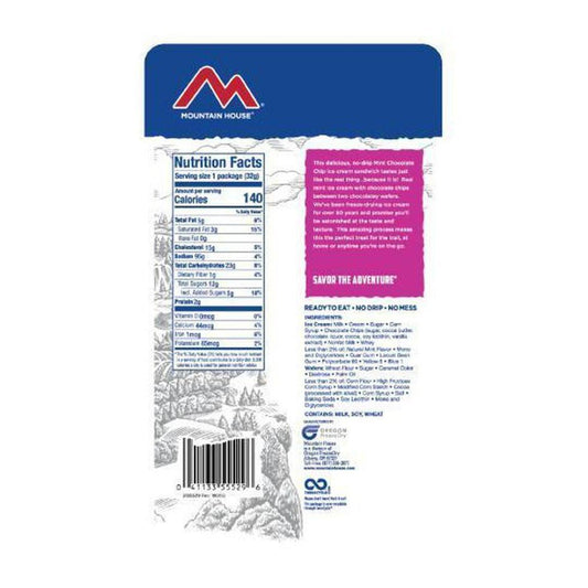 Mountain House Mint Chocolate Chip Ice Cream Sandwich-Food - Backpacking-Appalachian Outfitters
