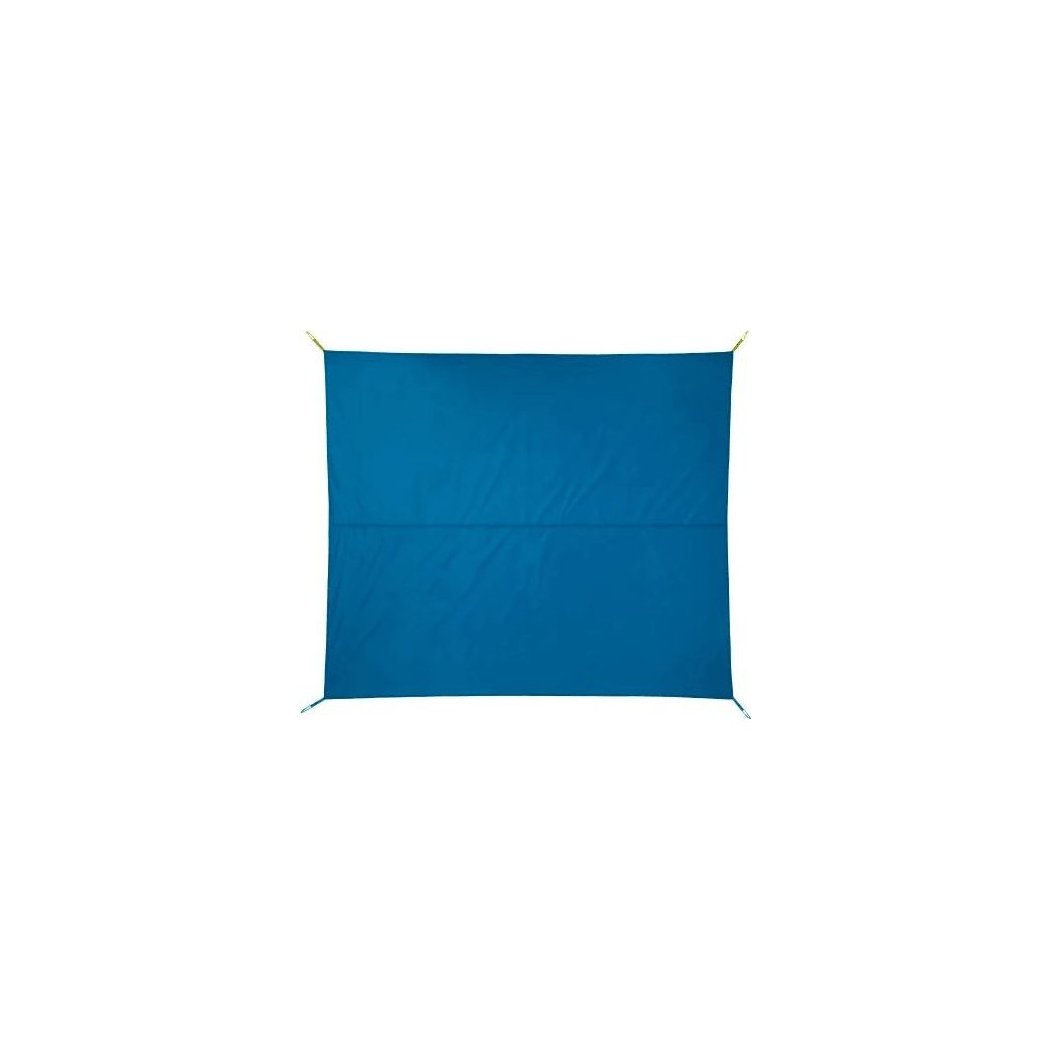 Blue NEMO Aurora Highrise 4P Footprint tent footprint laid flat against a white background.