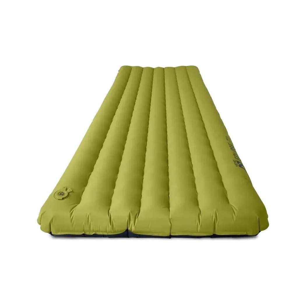 A front view of the NEMO Eclipse All-Season Lightweight Insulated Sleeping Pad in Regular color showing its ridged design against a white background.