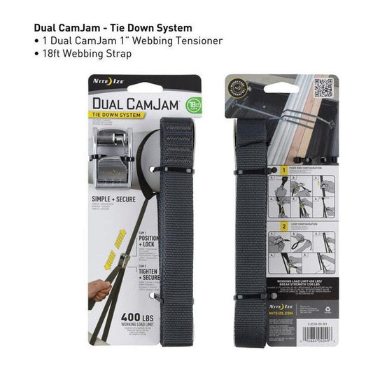 Nite Ize Dual CamJam Tie Down System 12' & 18'-Paddle Sports - Transport & Storage-18ft-Appalachian Outfitters