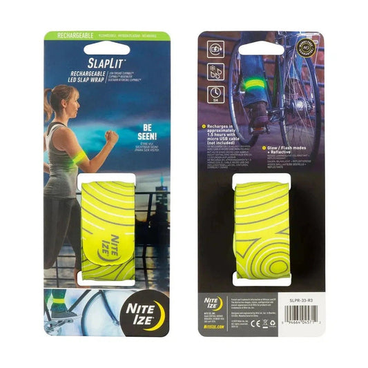 Nite Ize SlapLit Rechargeable LED Slap Wrap-Camping - Lighting - Accessories-Neon Yellow-Appalachian Outfitters