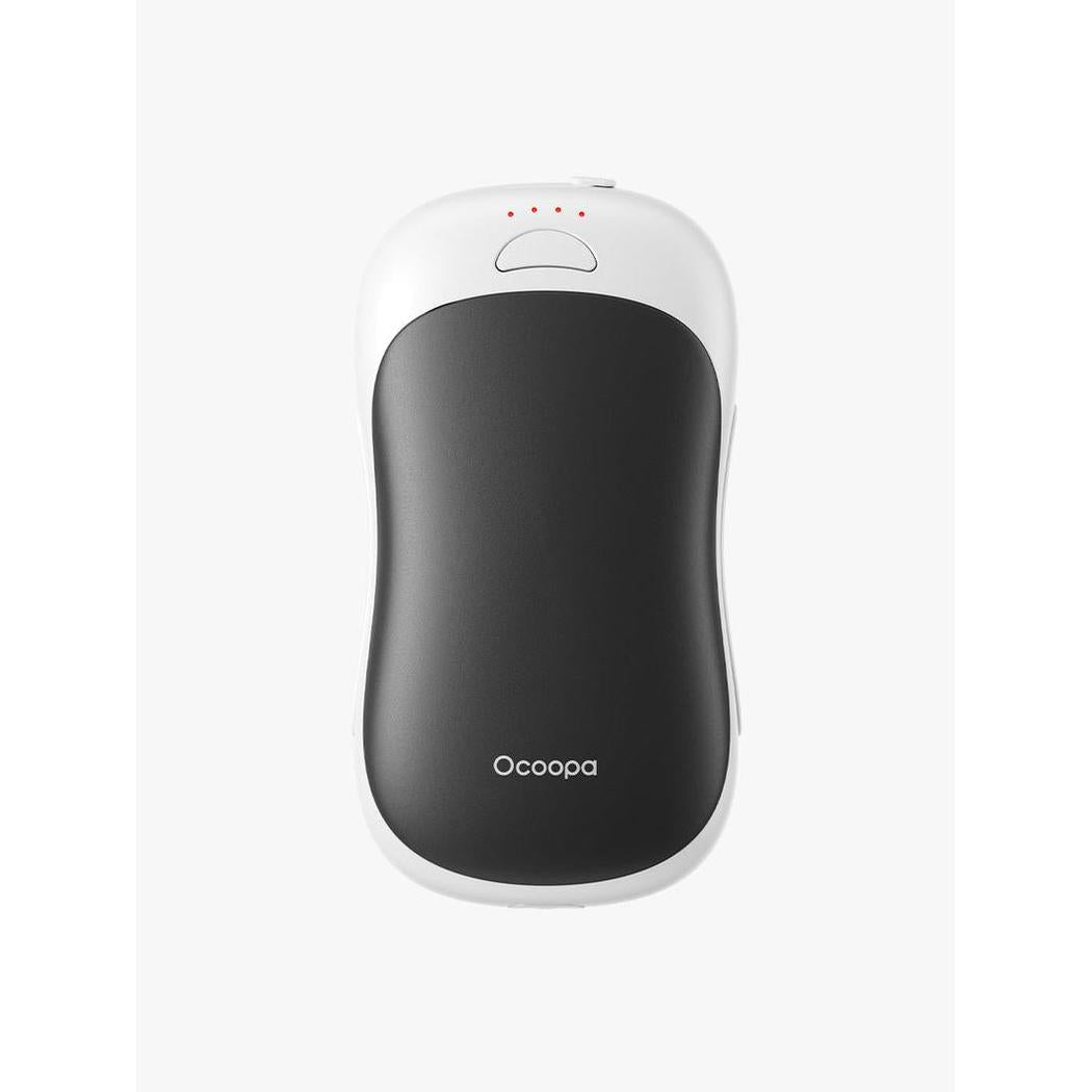 A top-down view of the Ocoopa UT3 PRO Magnetic Rechargeable Hand Warmers in Black on White with a white background.