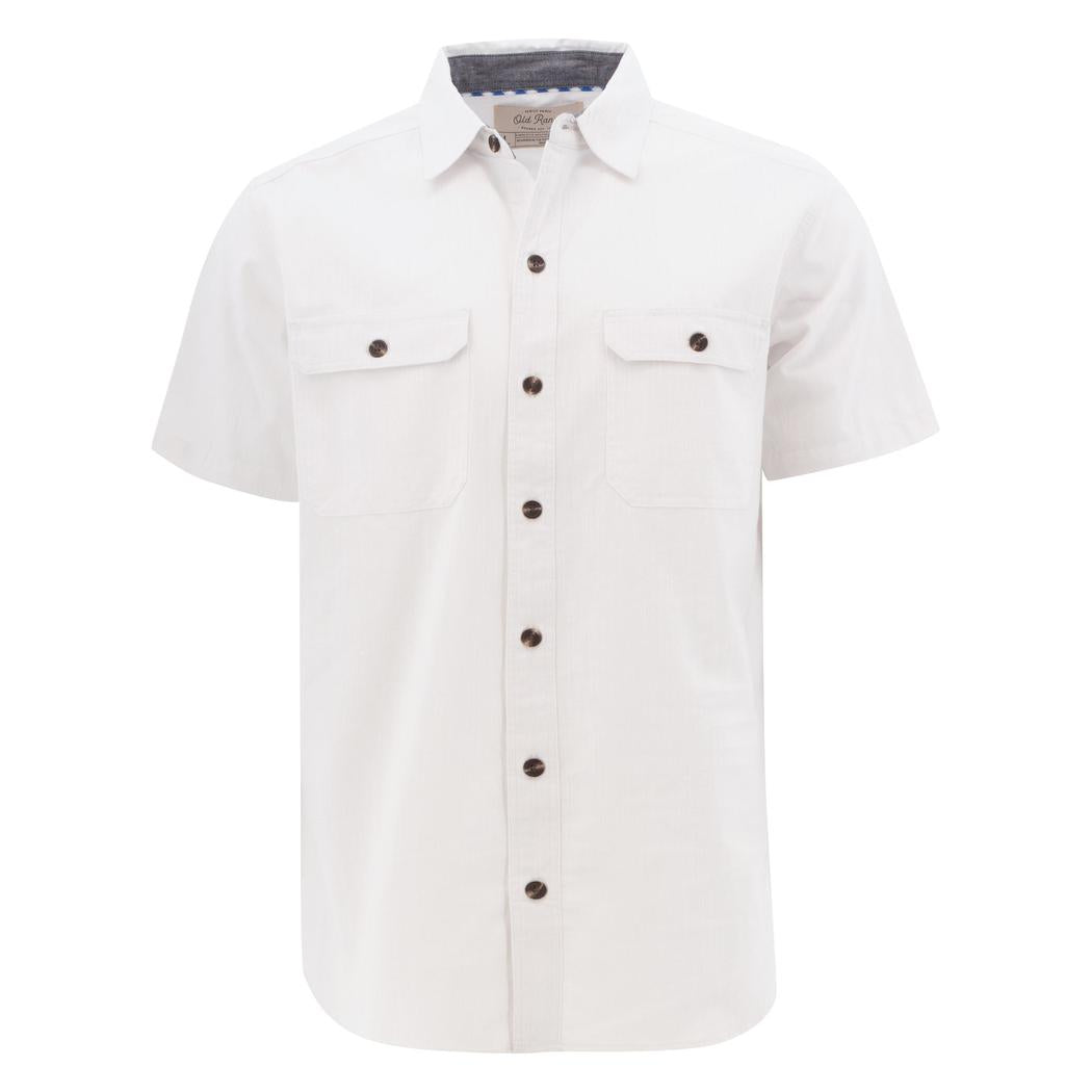 Old Ranch Men's Fennec Shirt-Men's - Clothing - Tops-White-M-Appalachian Outfitters