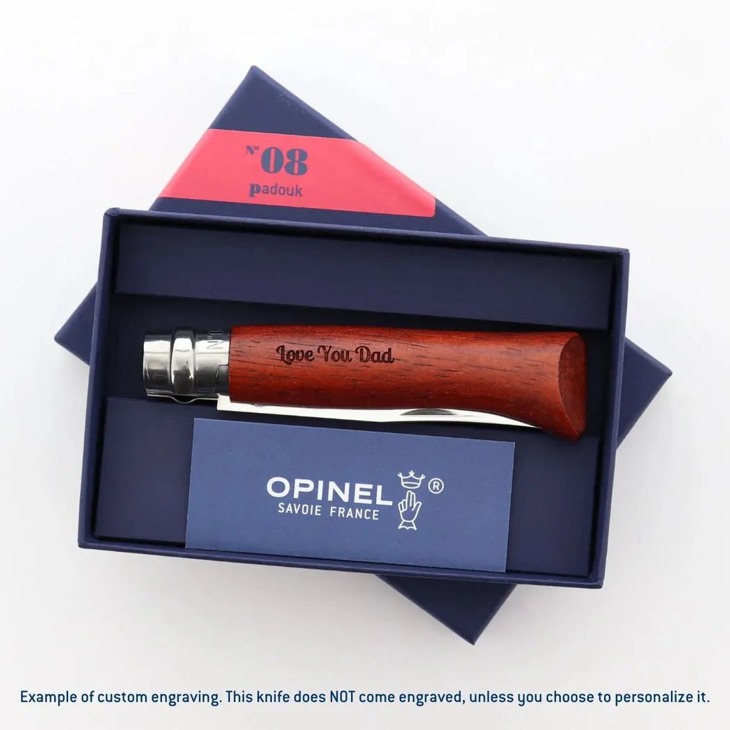 Opinel No.08 Polished Stainless Steel Folding Knife | Padouk-Camping - Accessories - Knives-Appalachian Outfitters