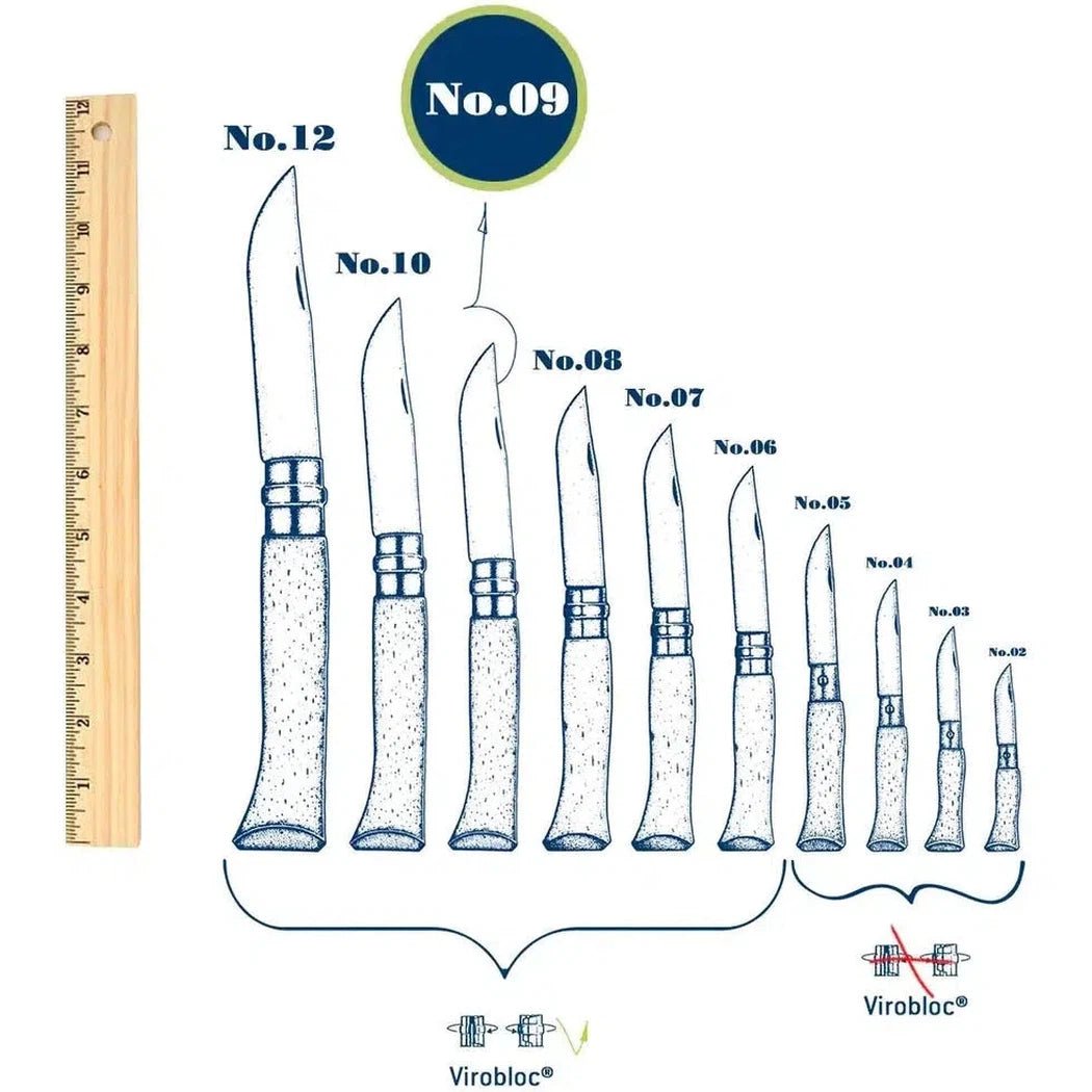 Opinel No.9 Carbon Folding Knife-Camping - Accessories - Knives-Appalachian Outfitters