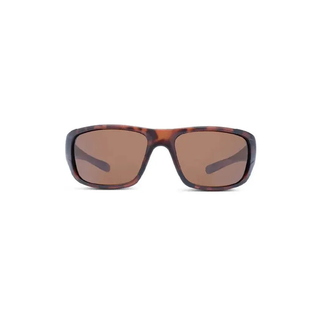 Matte Aluminum Gray Optic Nerve Contra sunglasses with Polarized Smoke Lens Green Mirror, front view against white background.