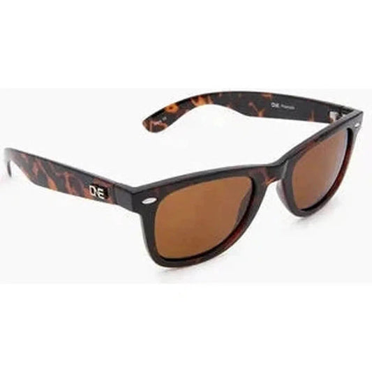 Side view of the Optic Nerve Dylan sunglasses with brown lenses against a white background.