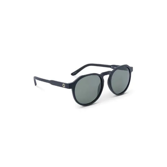 Side view of the Optic Nerve RiNO sunglasses with dark lenses against a white background.