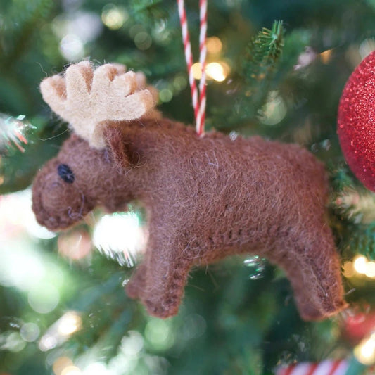 Ornaments 4 Orphans Moose Felt Wool Christmas Ornament-Accessories - Novelty-Appalachian Outfitters