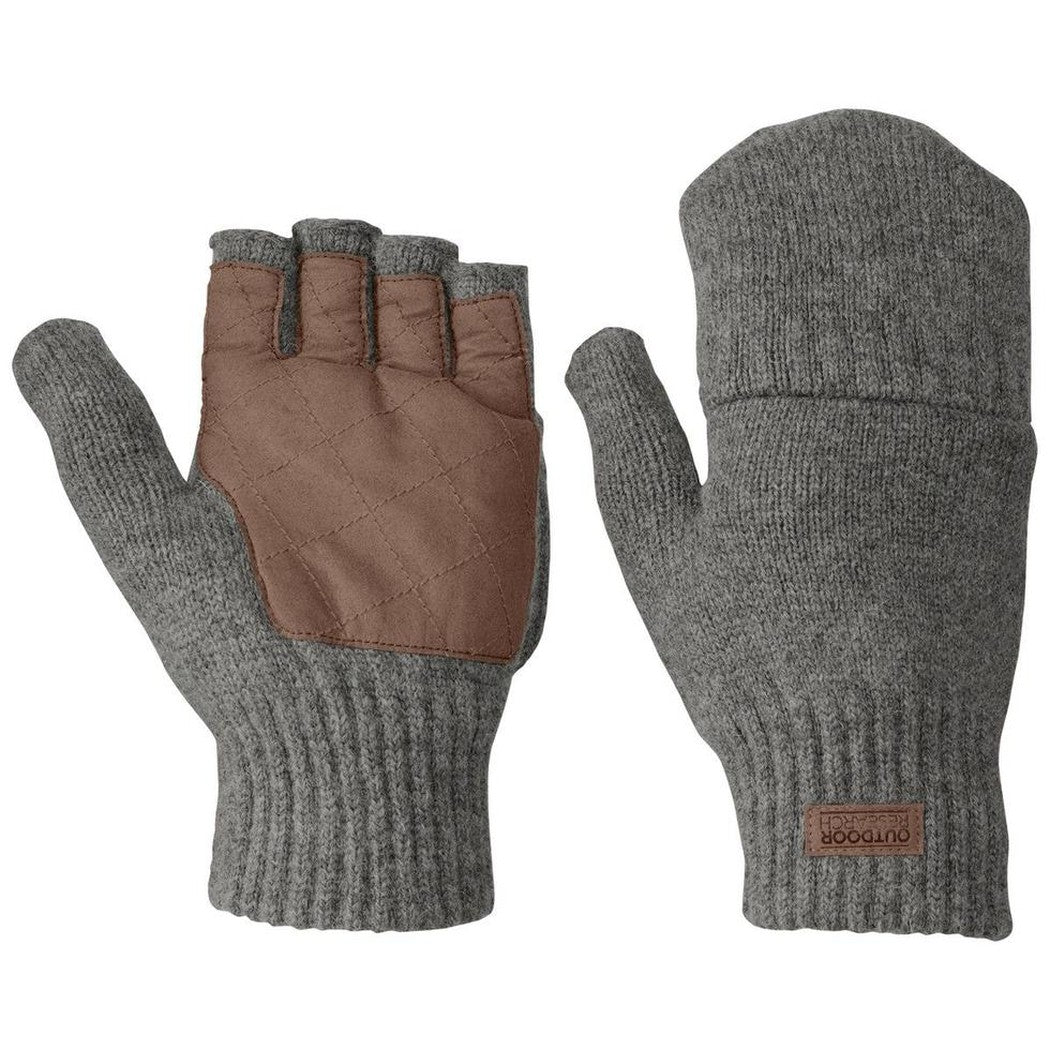 Outdoor Research Men's Lost Coast Fingerless Mitts-Accessories - Gloves - Men's-Pewter-S-Appalachian Outfitters