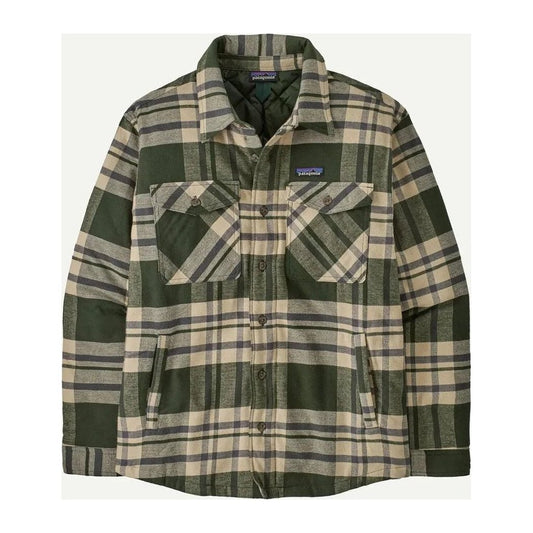 Patagonia Men's LW Insulated Fjord Flannel Shirt-Men's - Clothing - Tops-Ashore: Old Growth Green-M-Appalachian Outfitters